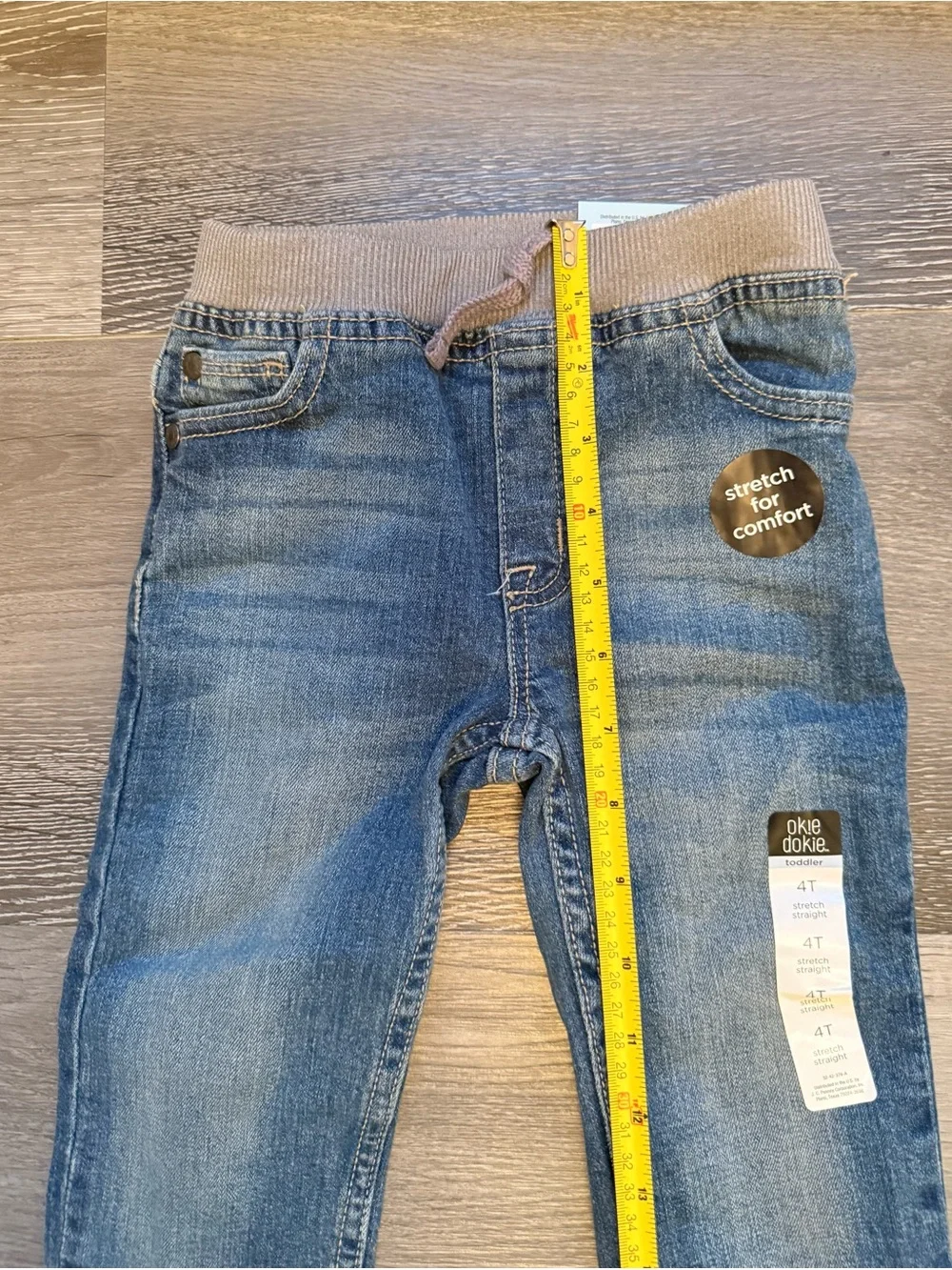Kids Denim Jogger Pants - Blue